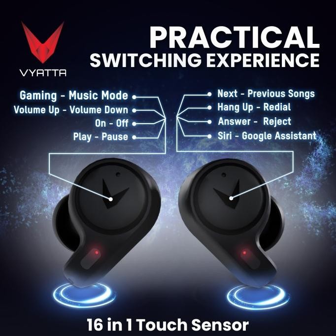 Sale Vyatta Airboom Phantom Q Tws Bluetooth Headset Earphone Gaming