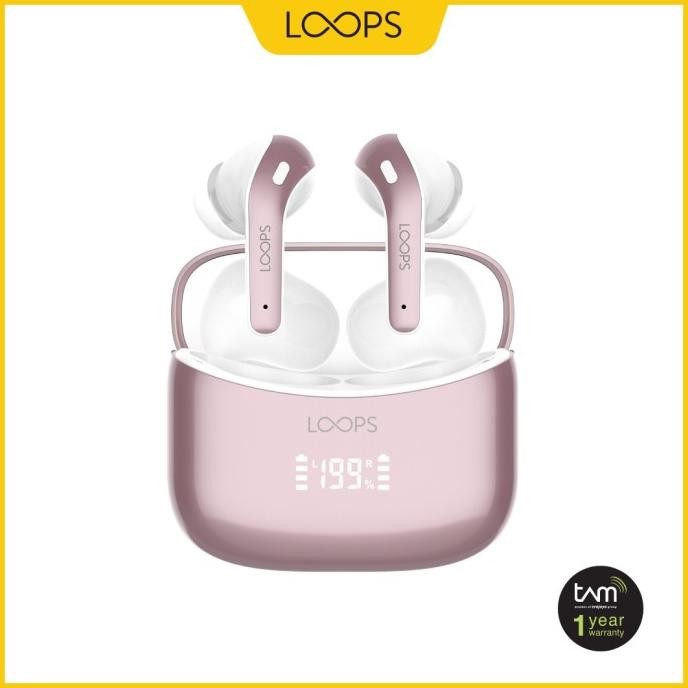 Murah Loops Tws Earphone Led X03 - Rose Gold