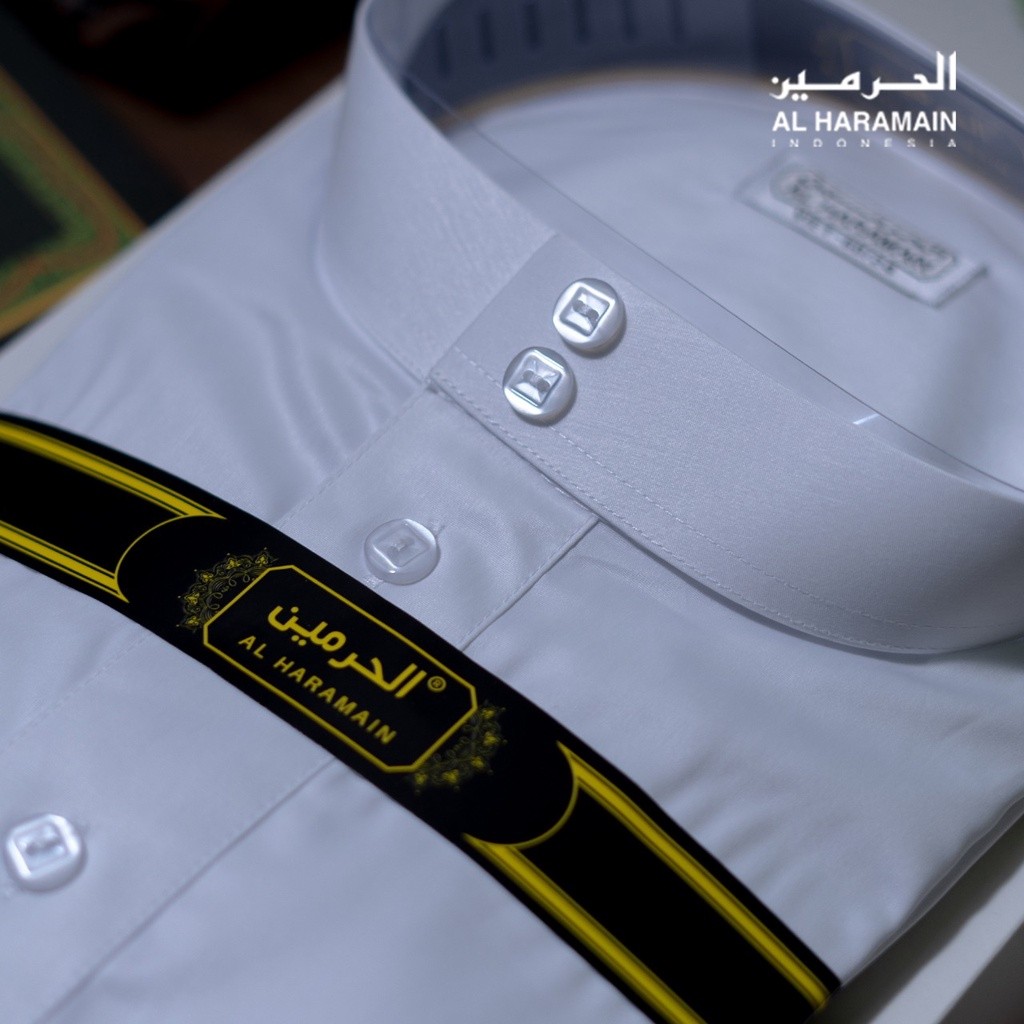 AL Haramain Jubah / Gamis Pria Anak / Remaja & Dewasa Viet Polos / Jubah AL Haramain Putih Hitam