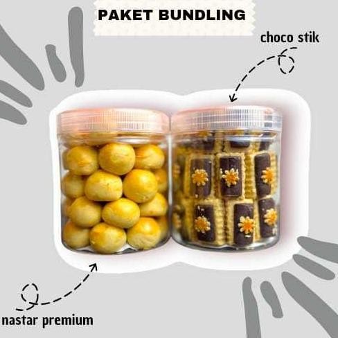 

[Paket Bundling 2 Toples] Toples 600Ml Hampers Toples Tabung Premium Kue Kering Nastar Coklat Mede Putri Salju Sagu Keju Palm Cheese Semprit Coklat Vanilla Kue Kacang Almond Crispy Kastangel Nutella Tart Diskon Setengah Harga