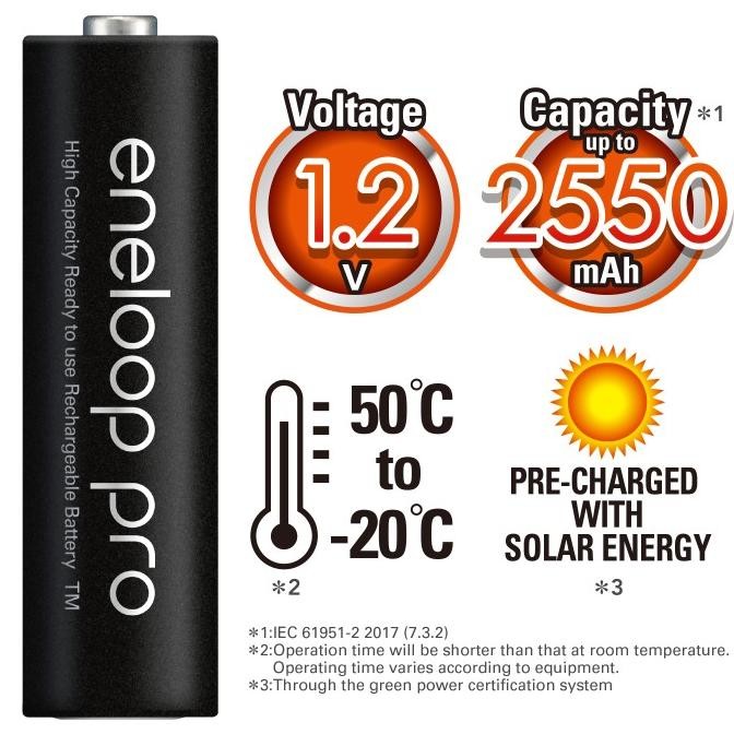 Panasonic Eneloop Pro Baterai Rechargeable Aa| Aaa Battery Eneloop Pro New Stok