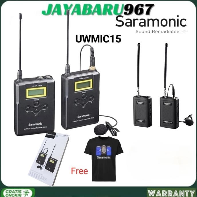 Mic Saramonic Uwmic 15 -V2 Clip On Wireless New Stok