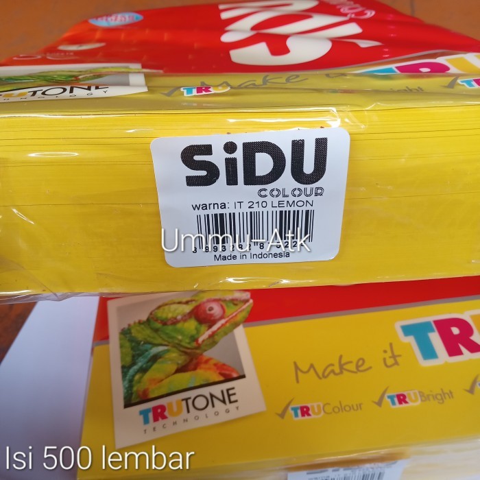 

SINAR DUNIA. KERTAS SPECTRA/KERTAS WARNA A4 80gsm. IT 210 Lemon.