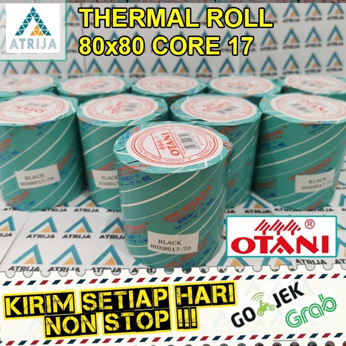 

TERLARIS! (Per 20 Roll) Kertas Thermal Struk Kasir Otani 80x80 Core 17 -20 Roll