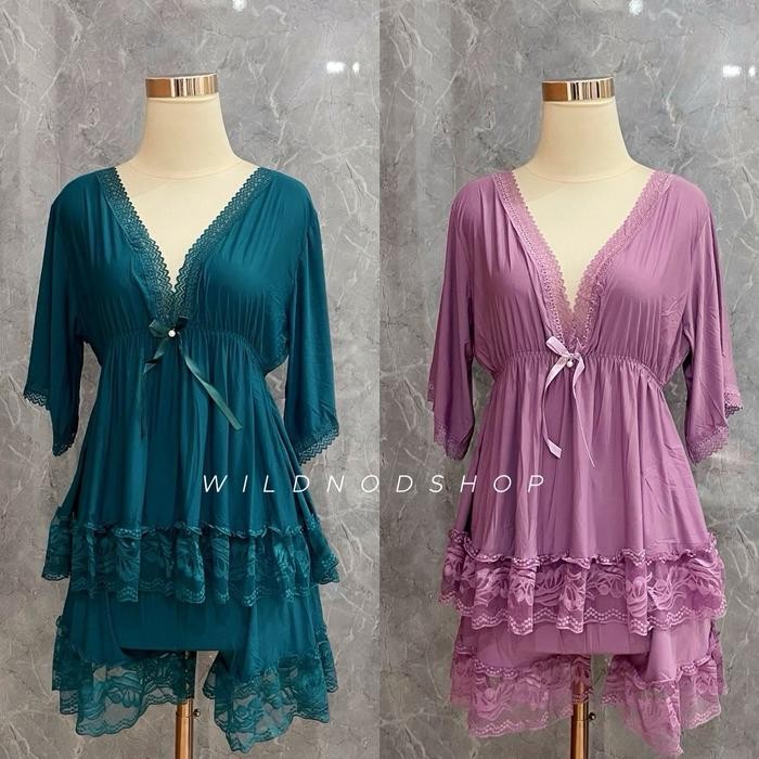 Wildnod - Mariska S-6Xl (Ld 80-150Cm) Sleepwear Set Spandeks