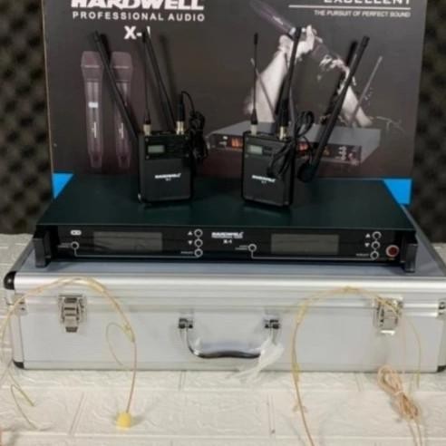 MIC WIRELESS CLIP ON + HEADSET HARDWELL X1 ORIGINAL GARANSI HARDWEL Terlaris