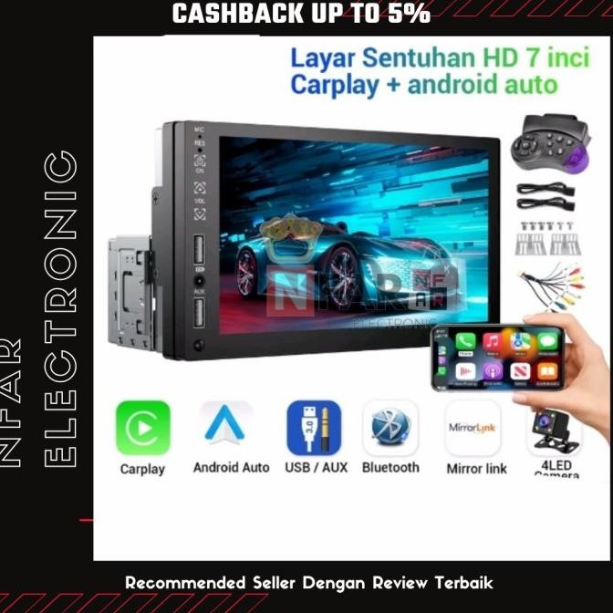 * Headunit Bluetooth Single Din Android Head Unit Radio Car Universal *