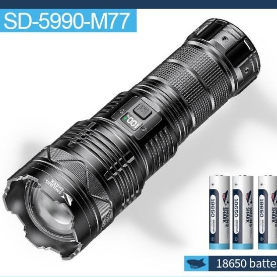 senter Smiling Shark SD5990 SmilingShark SD 5990 M77 10000lm Type-C Terlaris