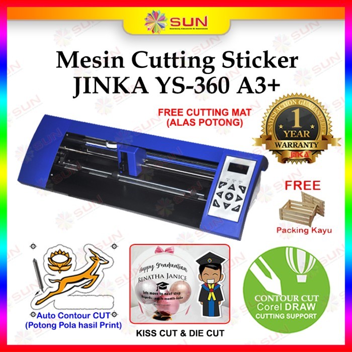 

Mesin Cutting Sticker Jinka YS-360 A3+ CorellDraw Auto Contour Cut