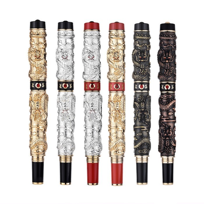 

JINHAO DOUBLE DRAGON PLAYING WITH PEARLS CHINESE STYLE CALLIGRAPHY PRACTICE CALLIGRAPHY HARD PEN FOR