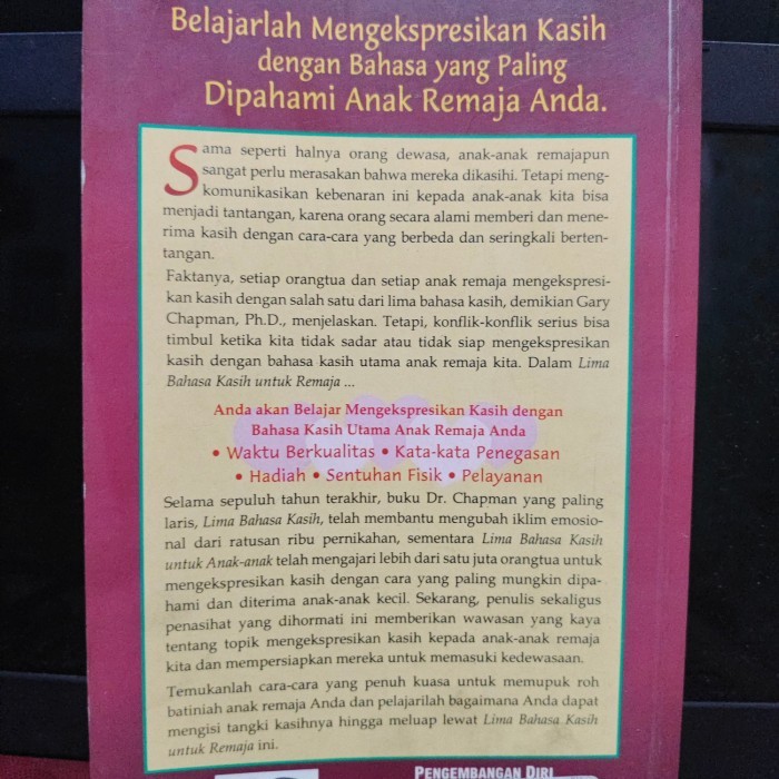 

BERGARANSI THE FIVE LOVE LANGUANGES OF TENAGERS
