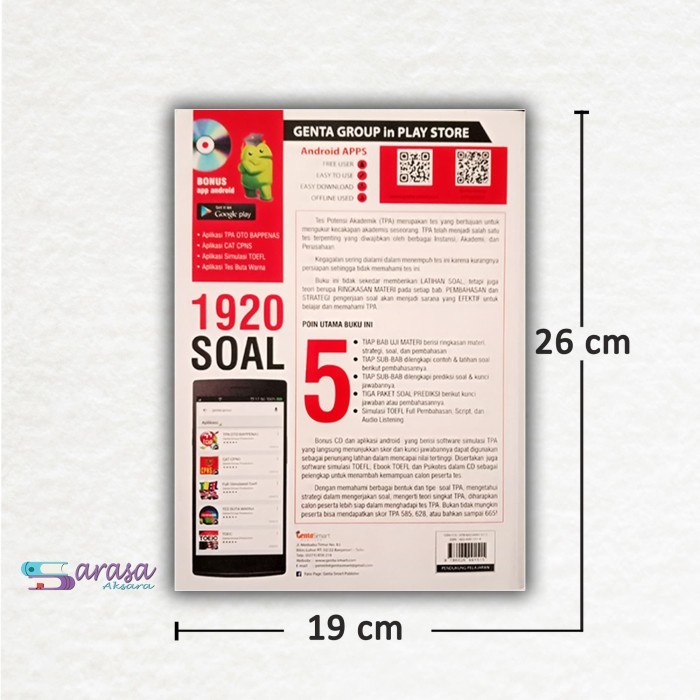 

BERGARANSI BUKU TES TPA PSIKOTES : TOP SUKSES PSIKOTES TPA PASCA SARJANA S1.S2.S3