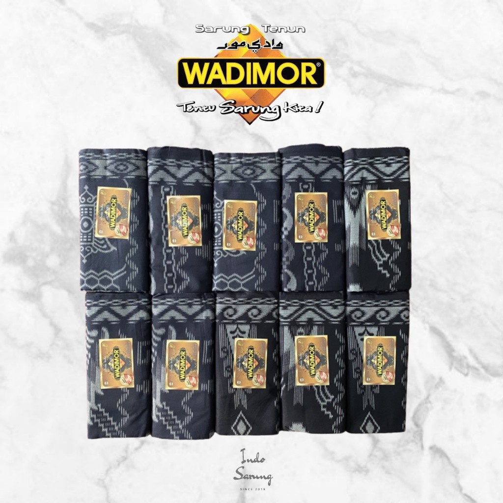 Produk Terbaru  Indosarung - Sarung Wadimor Motif Bali Hitam Warna Kain Sarung Pria Tenun