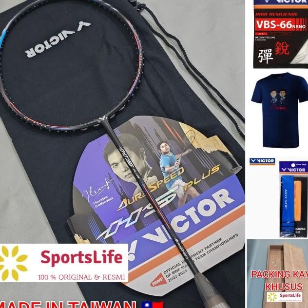 RAKET BADMINTON VICTOR AURASPEED HS PLUS ORIGINAL MADE IN TAIWAN Terlaris