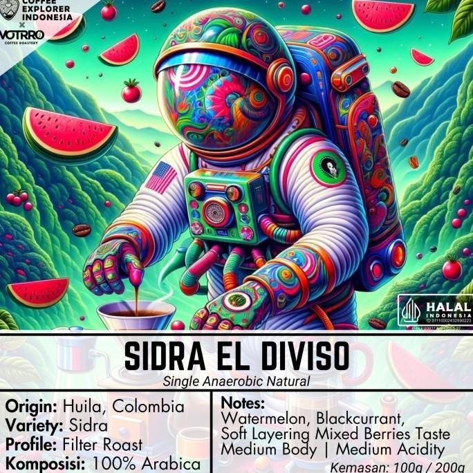 

BIJI KOPI ARABIKA SIDRA EL DIVISO COLOMBIA - SINGLE ORIGIN ARABICA FILTER MANUAL BREW SPECIALITY COFFEE - EXPLORE SERIES - VOTRRO X COFFEE EXPLORER INDONESIA