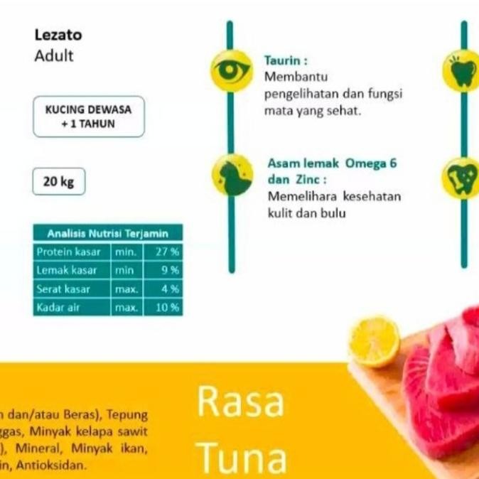 GOJEK GRAB makanan kucing lezato repack 10kg - makanan kucing