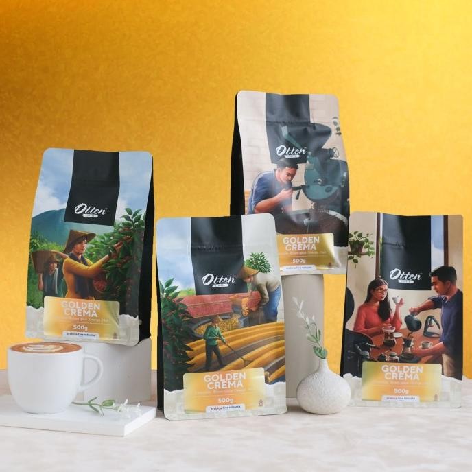 

GOLDEN CREMA - KOPI HOUSE BLEND 500GR - COMMERCIAL BLEND - BIJI / BUBUK KOPI OTTEN COFFEE