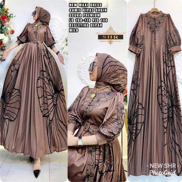 Shr Original TerbaruMaxydress Couple Mom&Kids Bunga Kipas