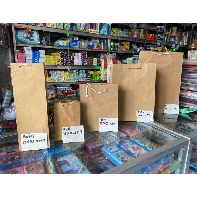 

.........] Paper Bag / Kantong Kertas Kraft warna coklat polos