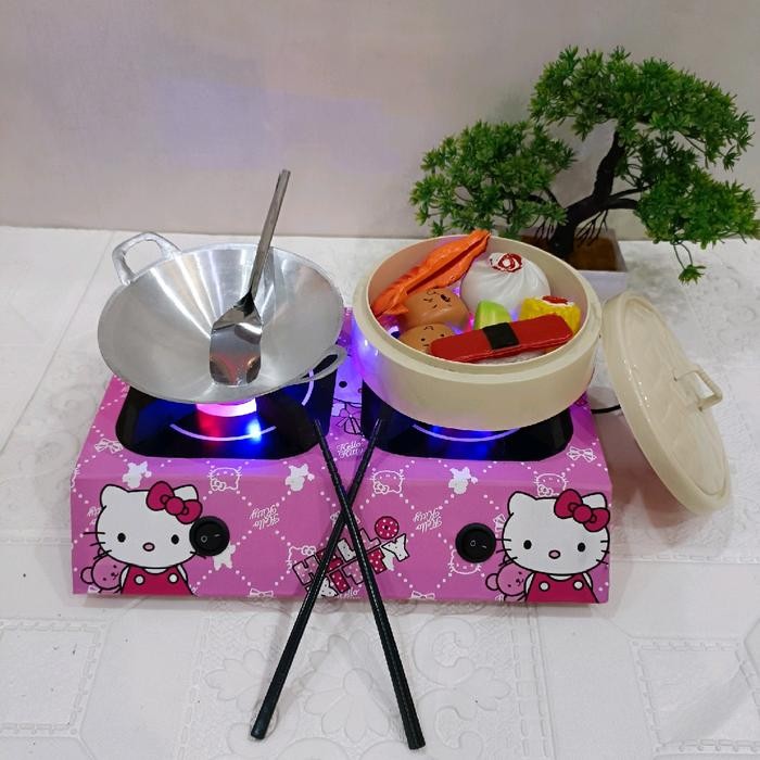 MAINAN ANAK KOMPOR TUNGKU 2 HELLOKITTY KODE 1397