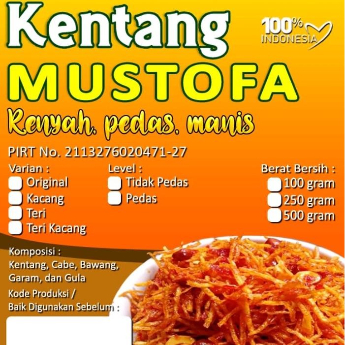 

PAKET RESELLER 10 PCS KENTANG MUSTOFA 100 GRAM
