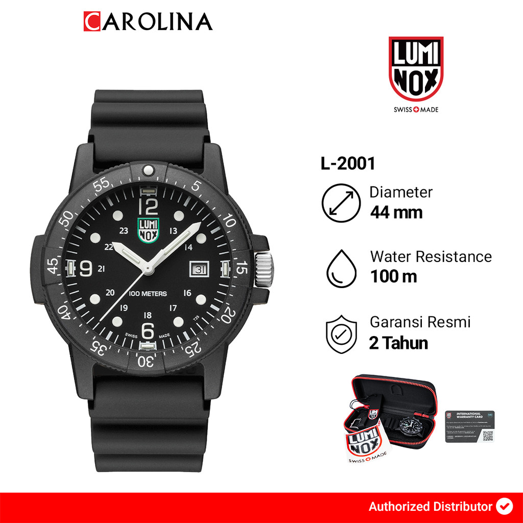 Jam tangan Pria LUMINOX L-2001 Sea Bass Series Rubber Strap