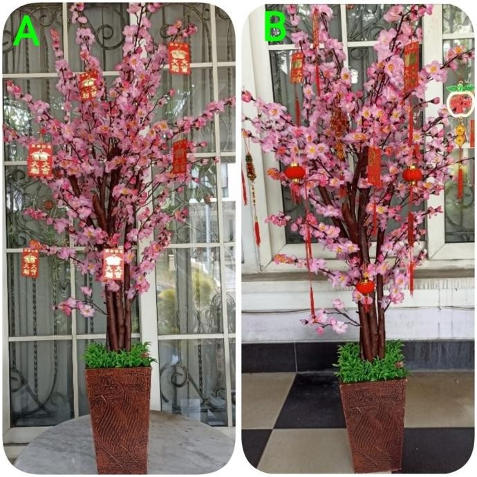 

CO Pohon imlek meihua angpao mehwa besar 145 cm hiasan gantungan angpao