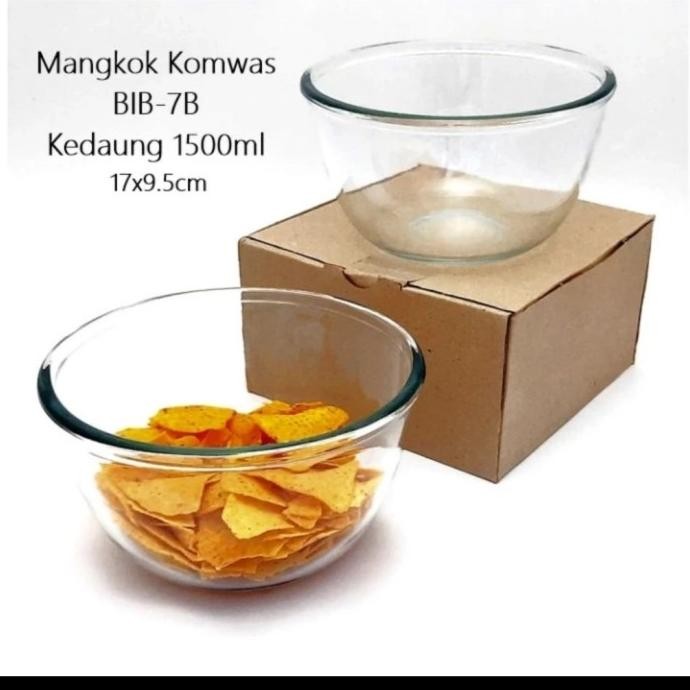 {{{{}}] Mangkok Kaca Beling Bening Tebal Kedaung Mixing Bowl Saji Sayur Salad