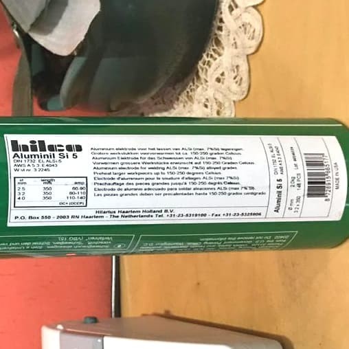 kawat las listrik aluminium AWS 4043 2.5mm