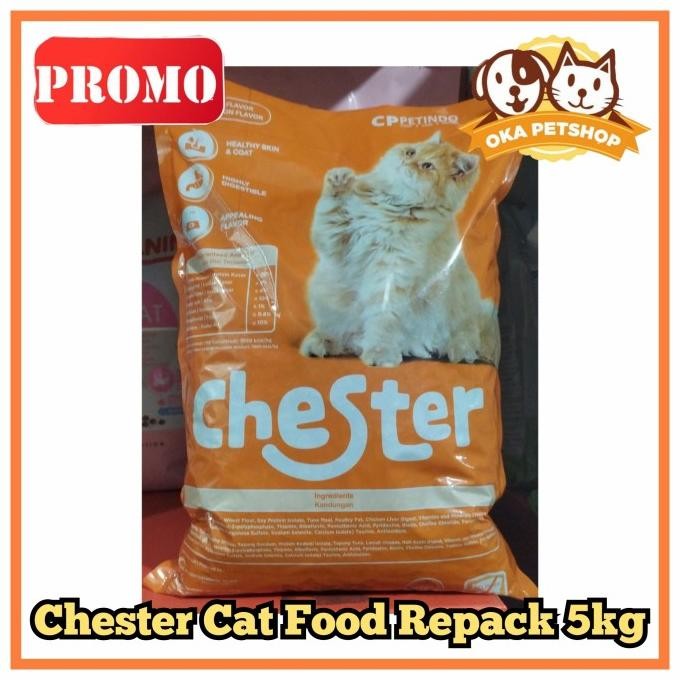 Murah Chester Cat Food Repack 5Kg / Dry Food / Makanan Kucing Chester 5Kg