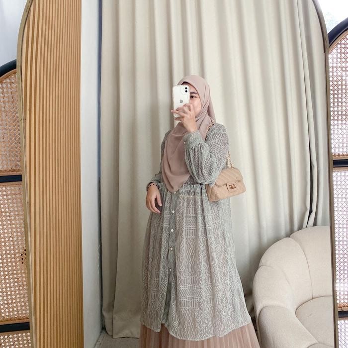 Gio Brocade Outer Outer Panjang Tunik kondangan