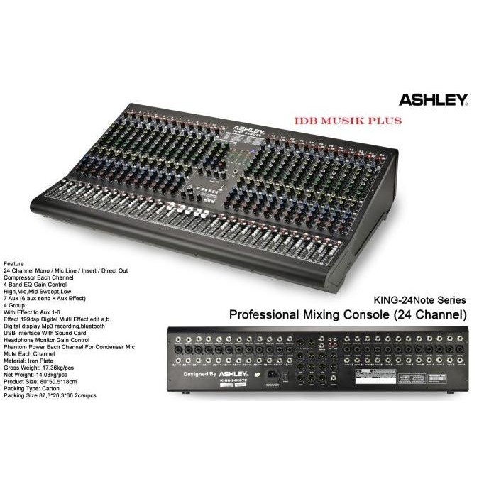 Murah Mixer 24 Channel Ashley King24Note King 24Note King24 Note Original