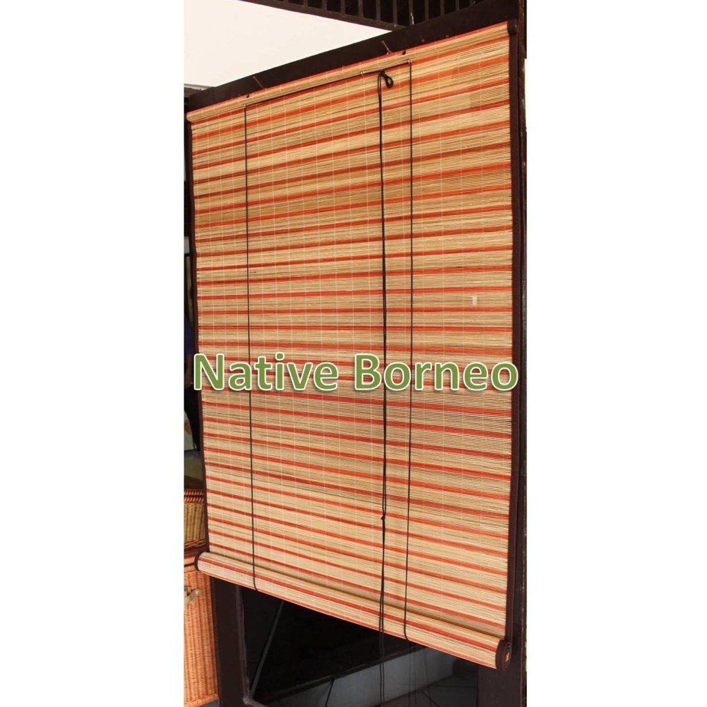 Promo Krey Rotan Orange 120Cm X 180Cm, Tirai Rotan Bambu, Krey Jendela