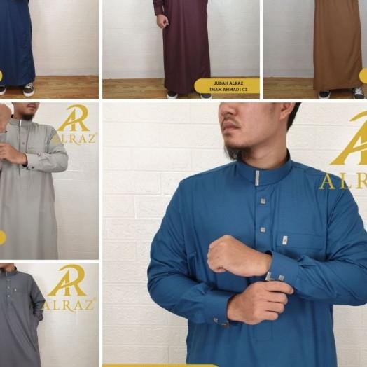 Jubah Gamis Pria Manset Katun Premium + Jubah Al Raz Model Imam Ahmad Terlaris