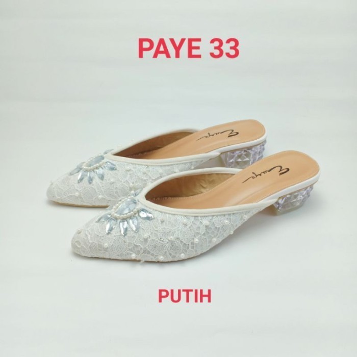 Sepatu Sandal High Heels Pesta Pernikahan Wedding Pengantin Wanita 3Cm