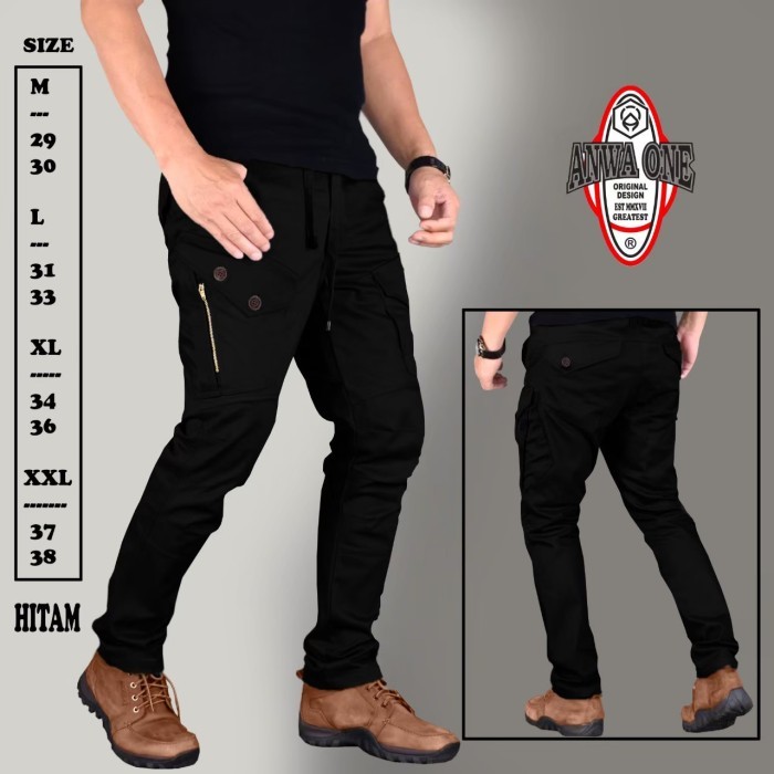 Celana Panjang Pria Chino Premium Hitam/Celana Panjang Pria Kantor Cod