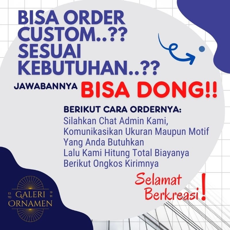 Ornamen Laser Cutting 20X80 Cocok Buat Kanopi Atau Pagar