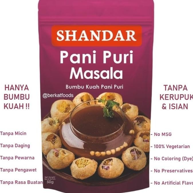 

$+$+$+$+] Pani Puri Masala / Spice Mix Golgappa / Bumbu Kuah PaniPuri Gol Gappa