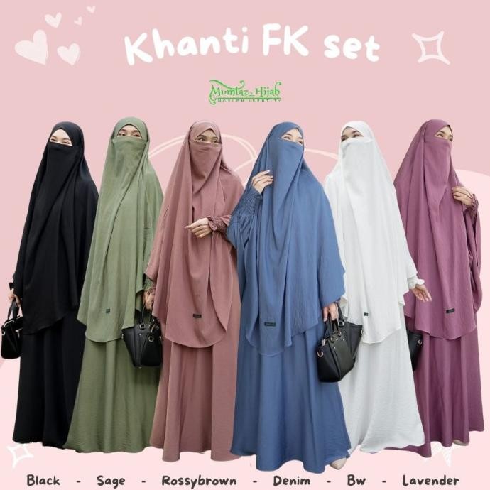 Big Sale Khanti Fk Set By Mumtaz Collection/Set Gamis Khimar French Khimar Pengiriman Cepat