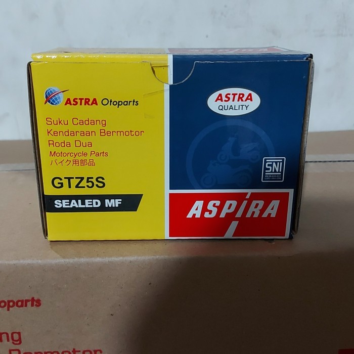 aki kering honda beat . aspira gtz5 . original astra