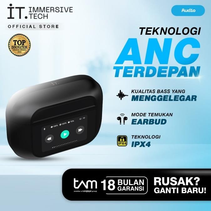IT TUNEBUDS TWS GALAXY EARPHONE BLUETOOTH T57 - BLACK