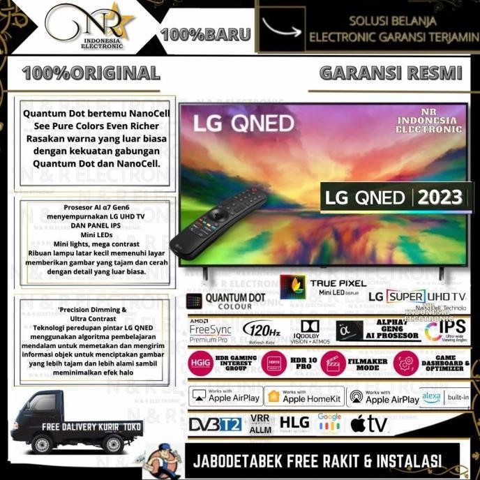 BEBAS ONGKIR - LG 65QNED80SRA 4K QLED NANOCELL LG MINI LED 65'INCH LG 65QNED80 -2023