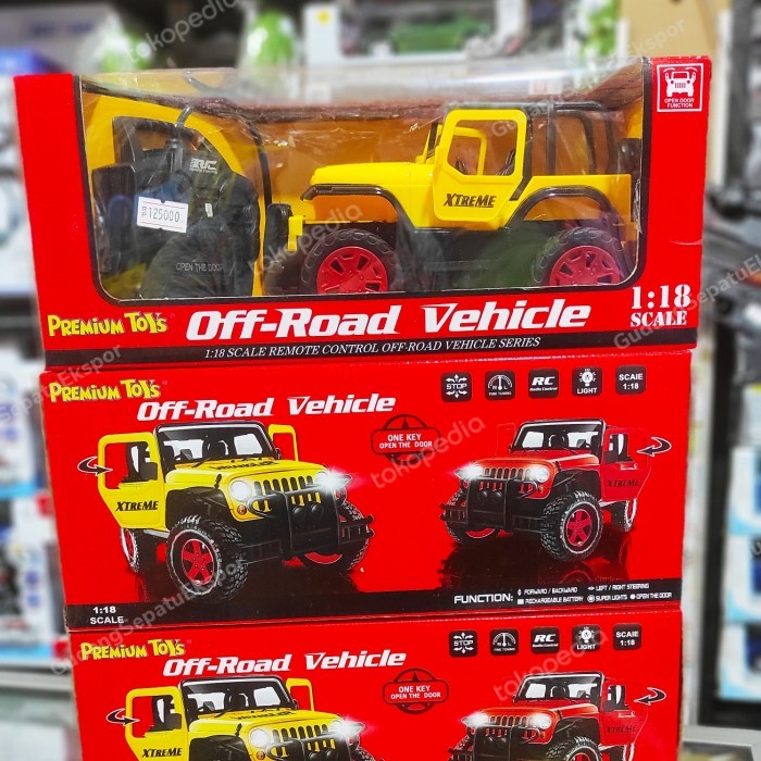 Product Laris Mainan Mobil Remote Control Jeep 1:18 Jeep Wrangler Baterai Recharge