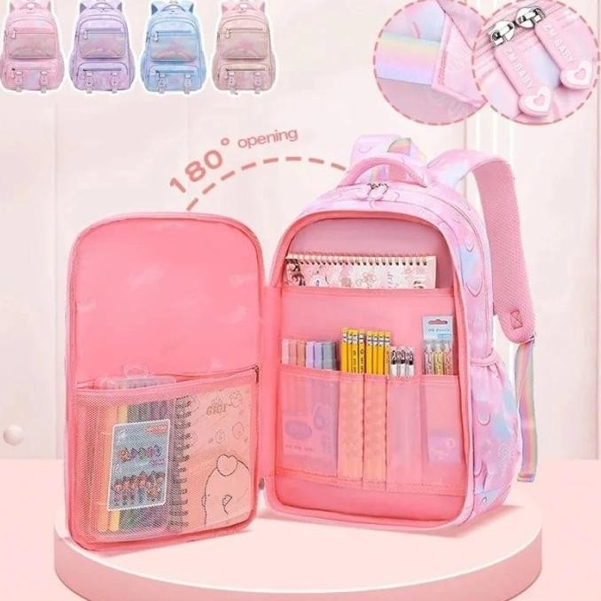 Tas Sekolah Anti Air Model Kulkas/Ransel Anak Sekolah Cewek SD SMP SMA