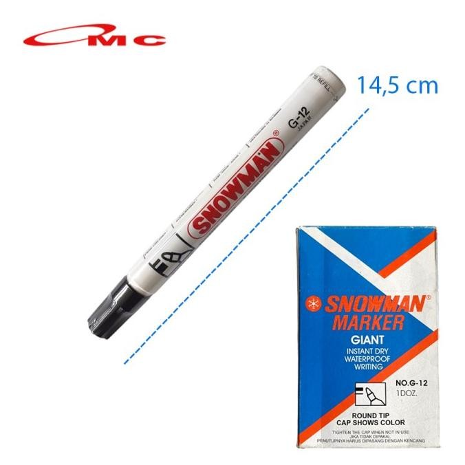 

Spidol Permanen Snowman G12 G-12 G 12 Spidol Snowman Permanent Spidol G12 Permanen Spidol Permanent Marker Spidol Papan Tulis Ori