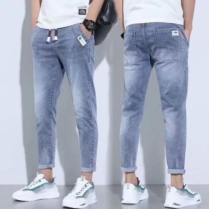 Celana Jeans Pria Celana Jeans Karet Celana Jeans Panjang Pria Celana Jeans Cowok Celana Jeans
