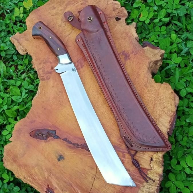 Golok Kopak Rawing Keren Baja Per Sarung Kulit Asli Original Dan Terpercaya