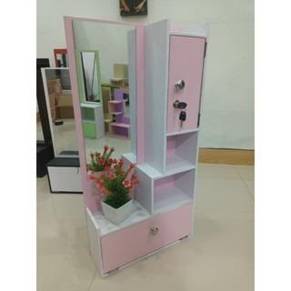 terbaru  rak rias cermin make up gantung ukuran 70 x35 cm kunci atas ready