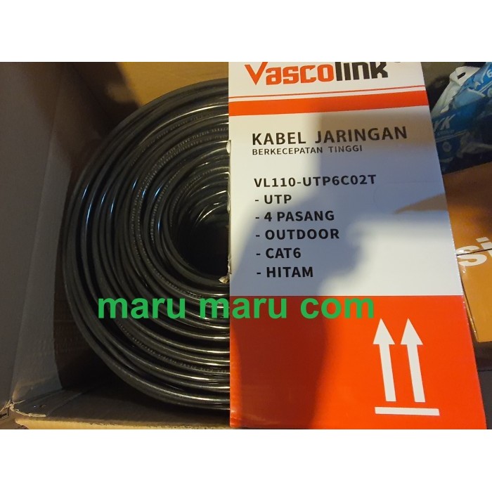 kabel lan vascolink cat 6 outdoor original / asli 1 box (dus)