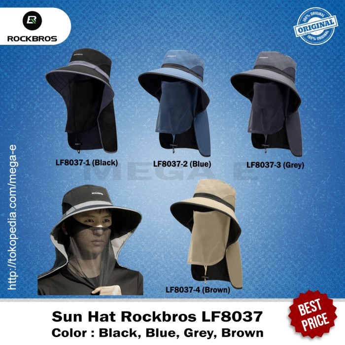 Arkhe Topi Masker Rockbros Lf8037 Sun Hat Riding Pancing Pelindung Sinar Uv